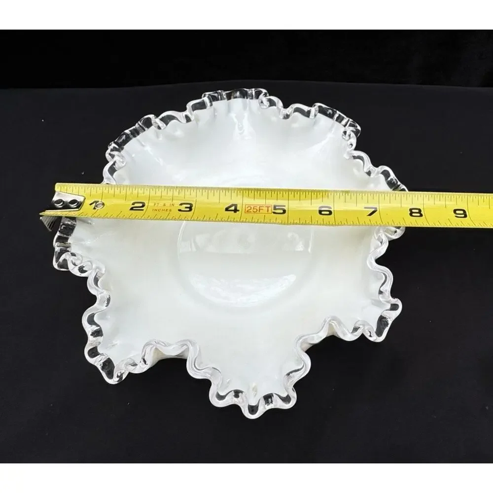 Vintage Fenton White Milk Art Glass 8